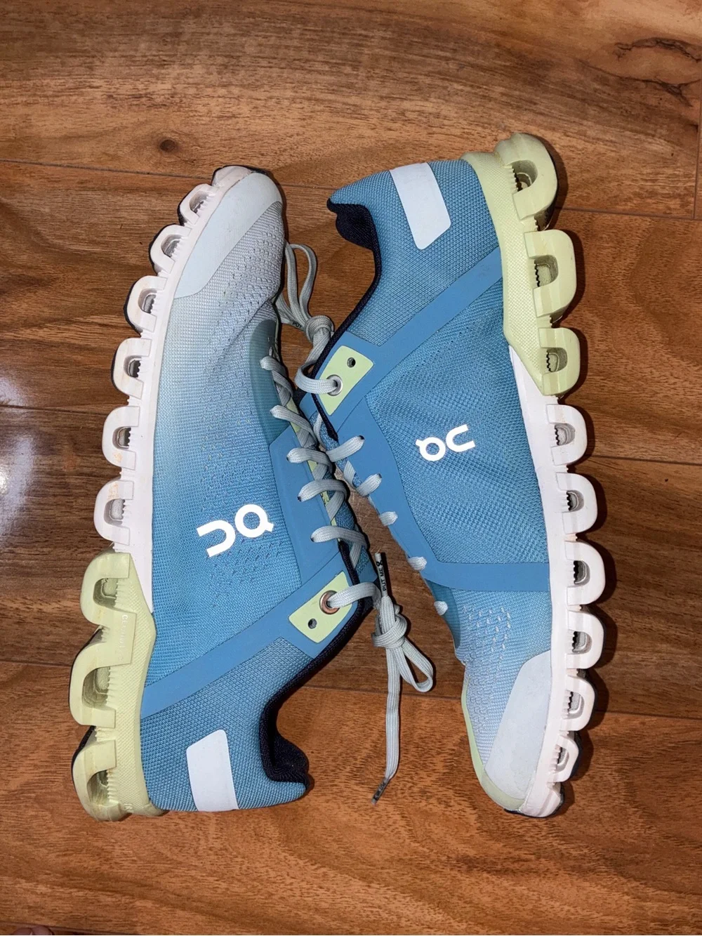 On Cloud Women’s CloudFlow Athletic Running Sneaker Shoes, blue & green -size 10